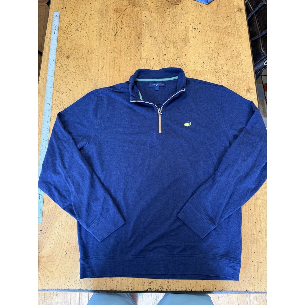 Masters Clubhouse Collection Embroidered Logo Quarterzip Pullover Sweatshirt XL